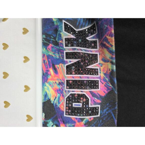 PINK Victoria's Secret Pants - Victorias Secret PINK BLING FOLDOVER Capri Leggings Yoga Cropped Y2k Vintage L